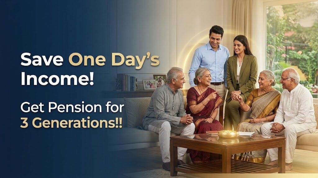 Save One Day's Income! Get Pension for 3 Generations!!
