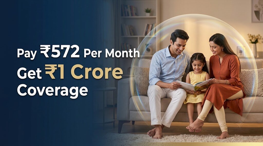 Pay ₹572 Per Month Get ₹1 Crore Coverage